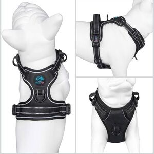 PHOEPET No Pull Dog Harness Medium Reflective Front Clip Puppy Vest with Handle